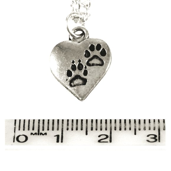 Paw prints on my heart necklace 1701 - Picture 5 of 6